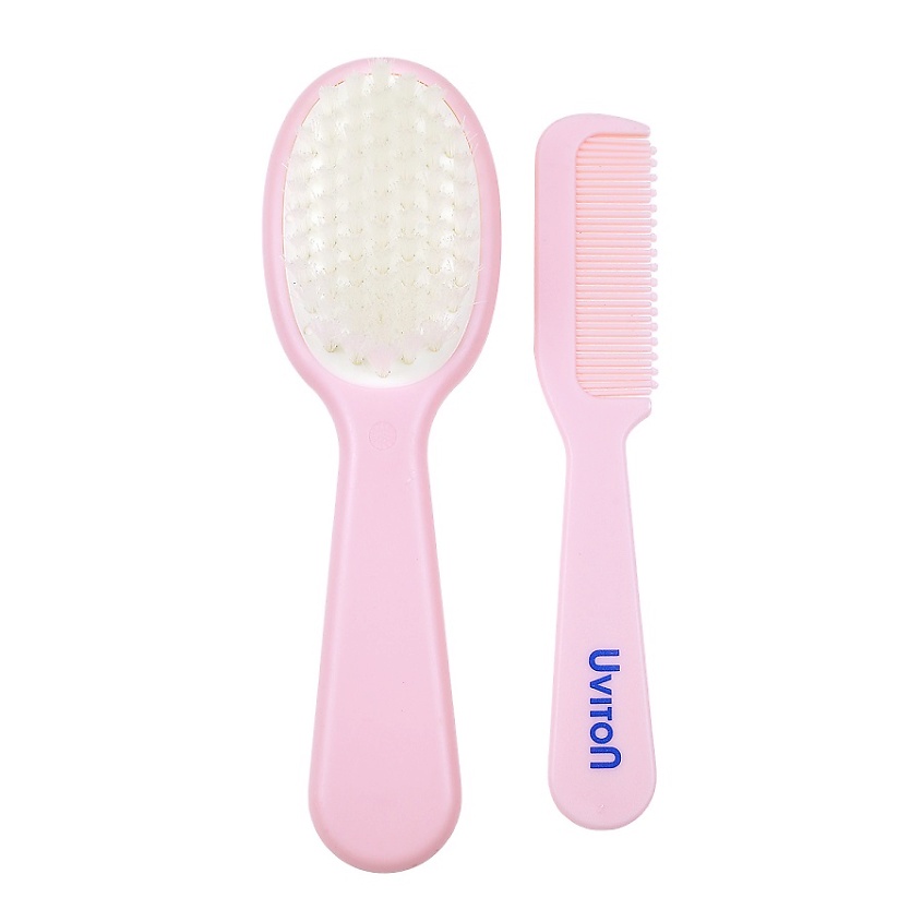 Изображение товара UVITON Набор щеточка для волос и гребешок, цвет: Розовый