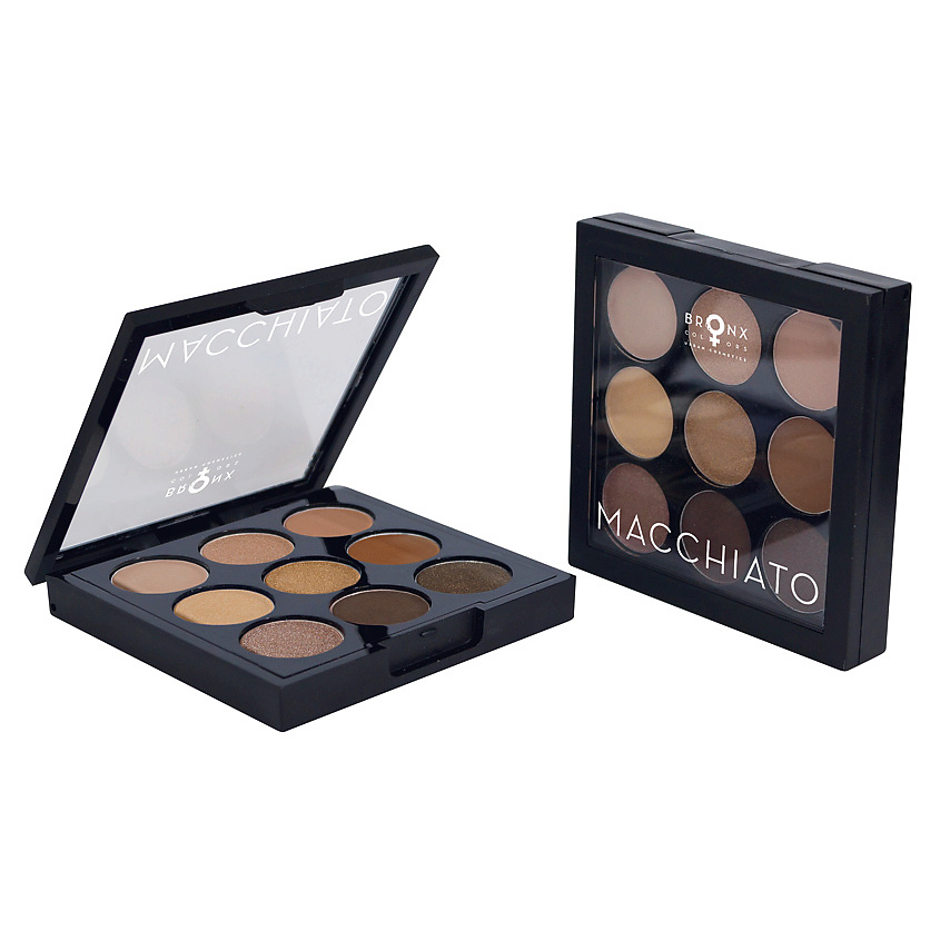 Изображение товара BRONX COLORS Палетка теней для век Macchiato, 9 оттенков, 8 г