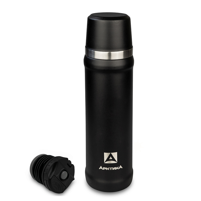 Изображение товара Термос кружка Арктика 600 мл, нержавейка с крышкой-клапаном и двойными стенками