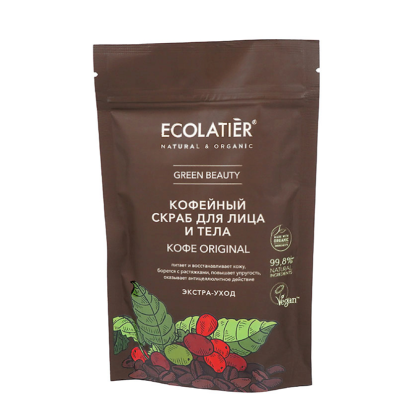 Изображение товара ECOLATIER Green Скраб для лица и тела КОФЕ ORIGINAL, 150 г