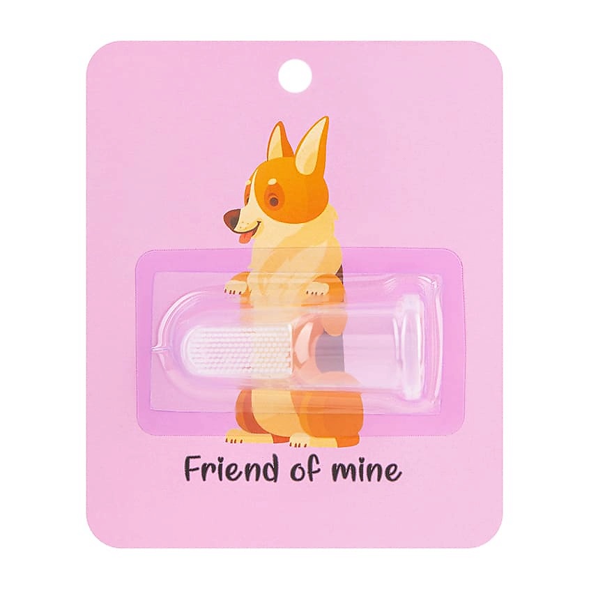 Изображение товара FRIEND OF MINE Силиконовая зубная щетка для собак и кошек #FOM_misterdog, 1 шт.