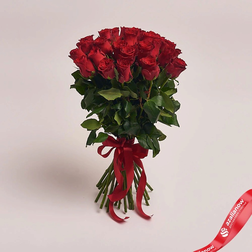Изображение товара Букет из 25 красных роз длиной 40 см - элегантный подарок