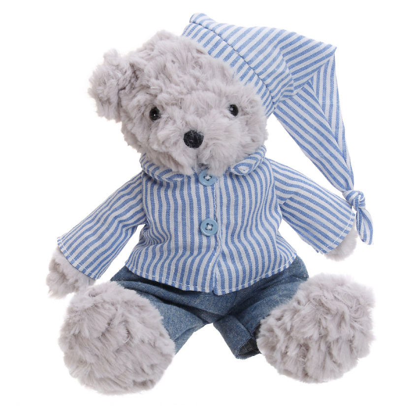 Изображение товара GULLIVER Мягкая игрушка Мишка в пижаме, 20 см, Голубой