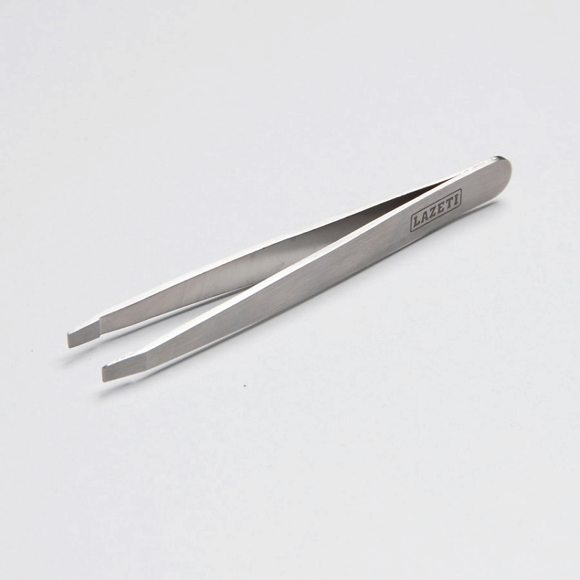 Изображение товара LAZETI Пинцет для бровей LAZETI 899, прямая кромка, 95 мм, 1 шт.