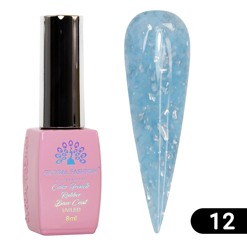 Изображение товара GLOBAL FASHION Каучуковая база Foil Rubber Base, цвет: Голубой, 8 цвет