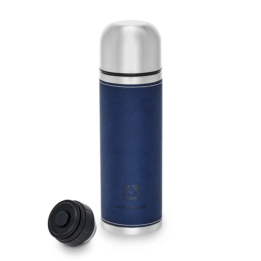 Изображение товара Термос Арктика с кнопкой 1 л, синий, 28 ч тепла, 70 ч холода