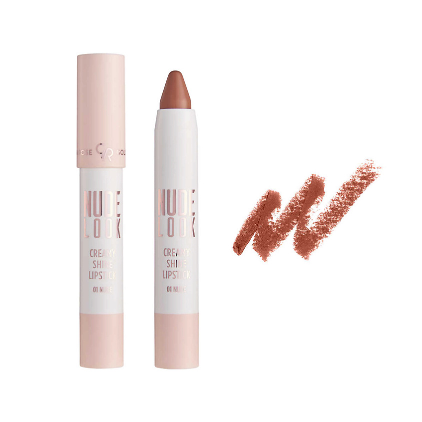 Изображение товара GOLDEN ROSE Помада для губ NUDE LOOK CREAMY SHINE Lipstick, №01