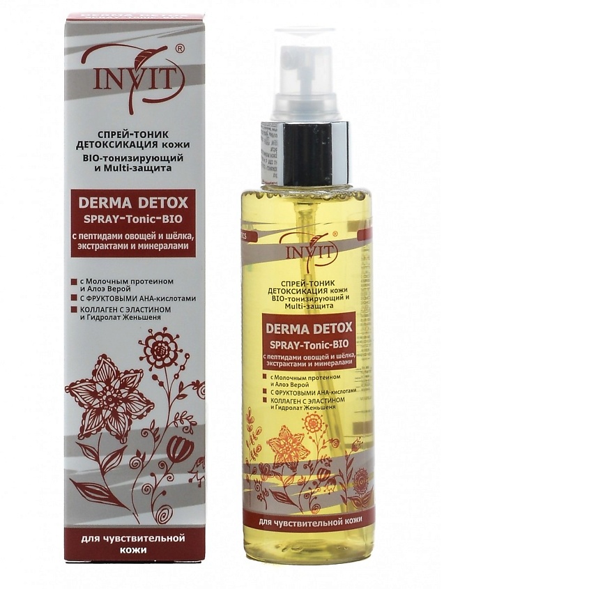 Изображение товара INVIT Спрей-тоник детоксикация кожи , Derma Detox, 110 мл