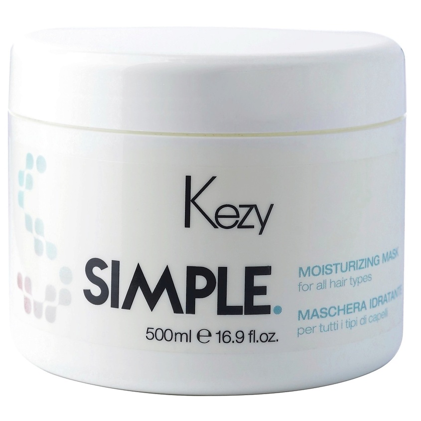 Изображение товара KEZY Увлажняющая маска для волос Moisturizing mask SIMPLE, 500 мл
