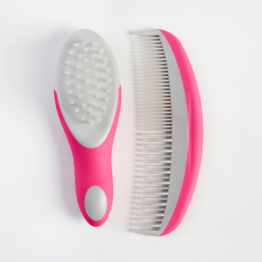 Изображение товара КРОШКА Я Набор для ухода за волосами, щетка+ расческа, Розовый