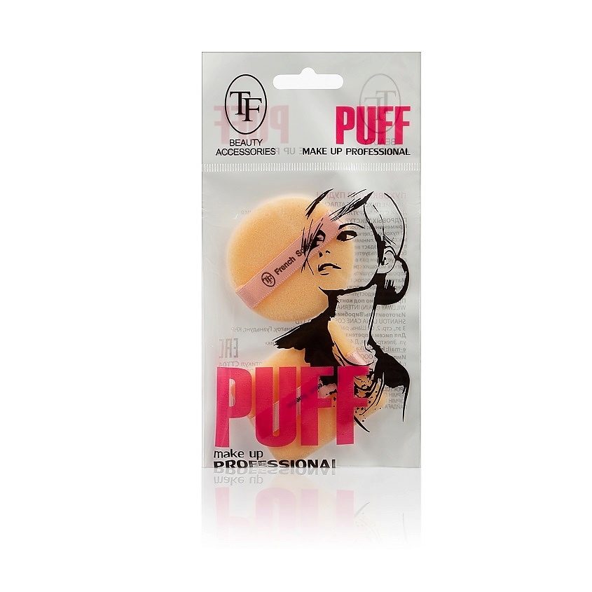 Изображение товара TF Пуховка для пудры 2 шт. для нанесения рассыпчатой и компактной пудры
