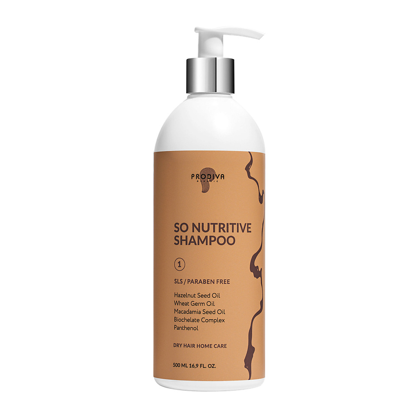 Изображение товара PRODIVA Шампунь для питания сухих волос SO NUTRITIVE, 500 мл