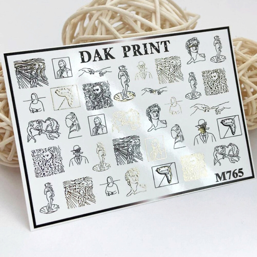 Изображение товара Слайдер-дизайн для ногтей M765 DAK PRINT, наклейки, рисунки для маникюра