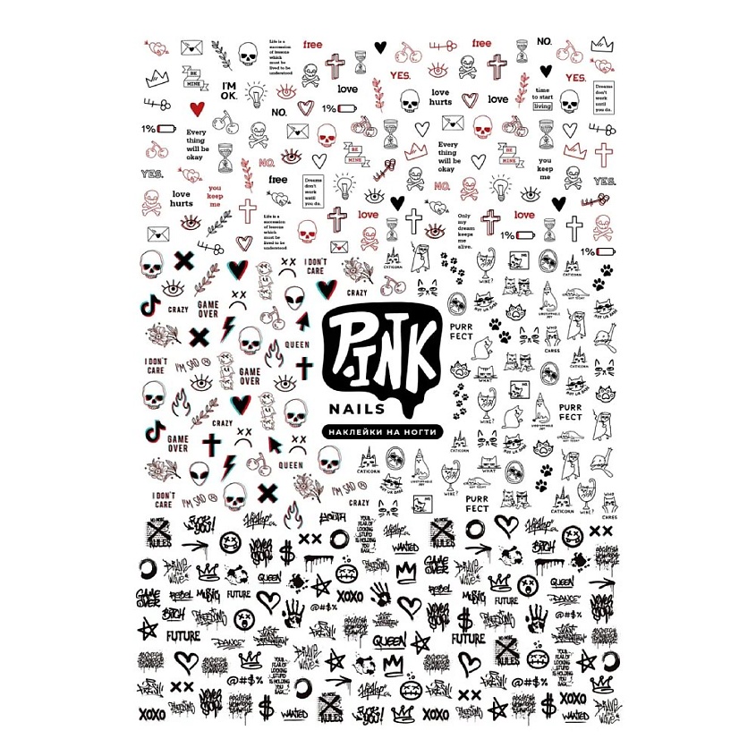 Изображение товара Слайдеры для ногтей P.INK Тикток пиктограммы 1 шт. для яркого дизайна ногтей