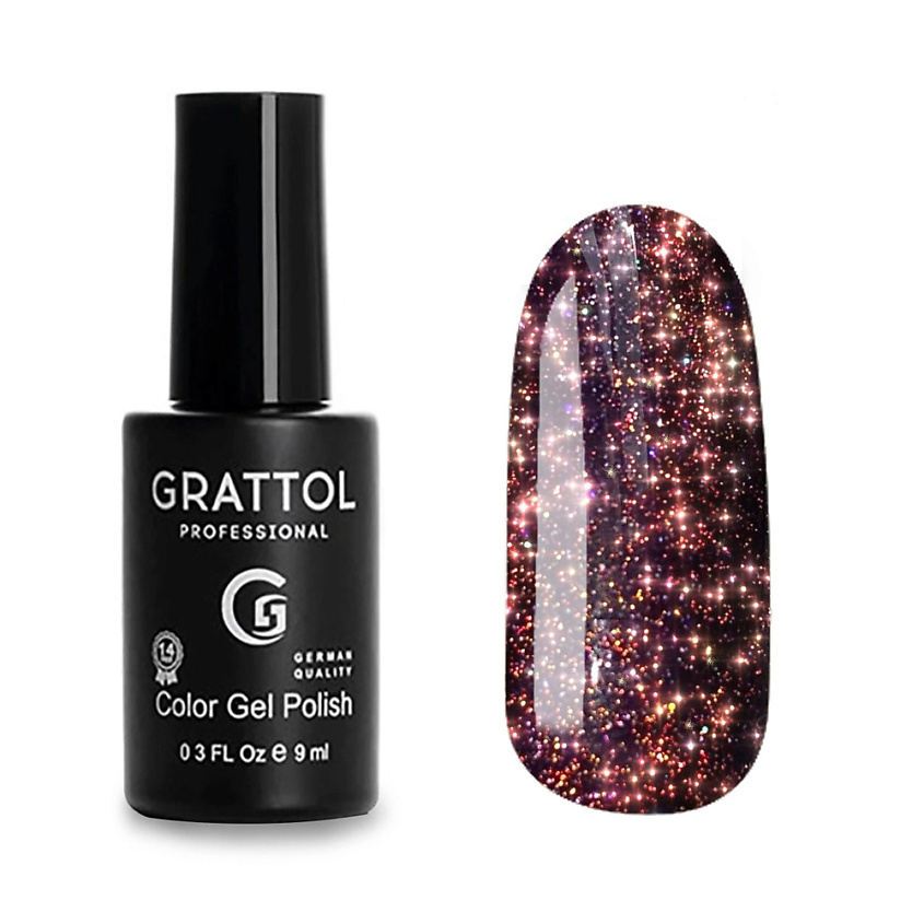 Изображение товара Гель лак светоотражающий Bright Star 05 9 мл от Grattol для профессионального маникюра