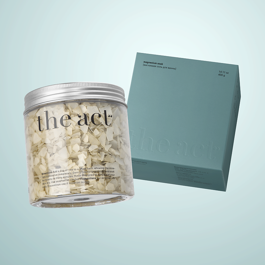 Изображение товара THE ACT Магниевая соль для ванны, 400 г