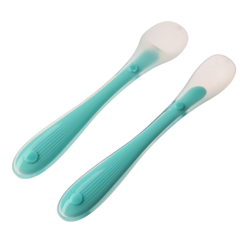 Изображение товара КРОШКА Я Набор силиконовых ложек для кормления, Голубой