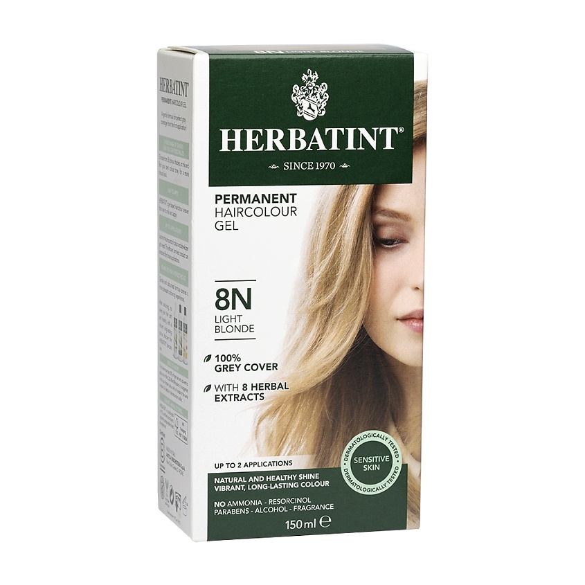 Изображение товара HERBATINT Гель-краска для волос, 150 мл; тон 8N СВЕТЛЫЙ БЛОНДИН