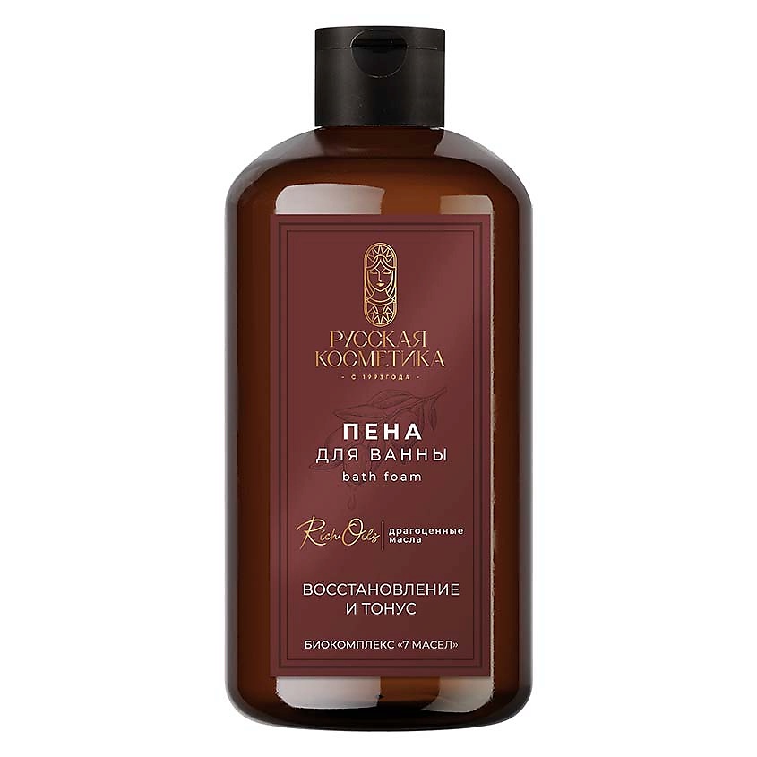 Изображение товара РУССКАЯ КОСМЕТИКА Пена для ванны восстановление и тонус Bath foam, 600 мл