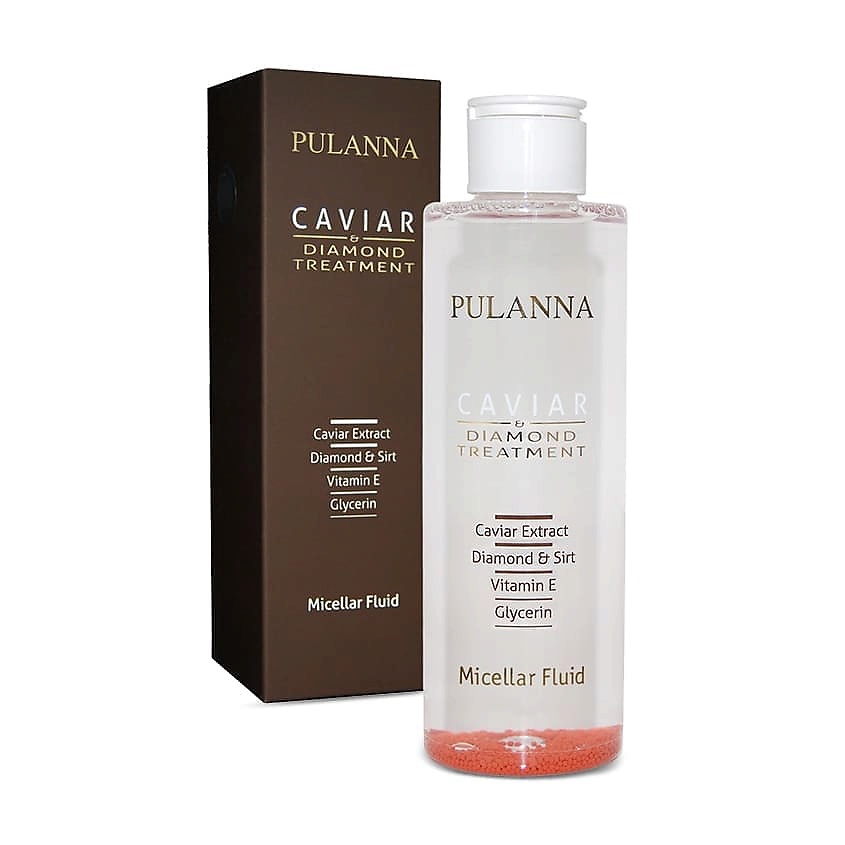 Изображение товара PULANNA Мицеллярная вода увлажняющая с экстрактом икры и бриллиантовой пудрой, 200 мл