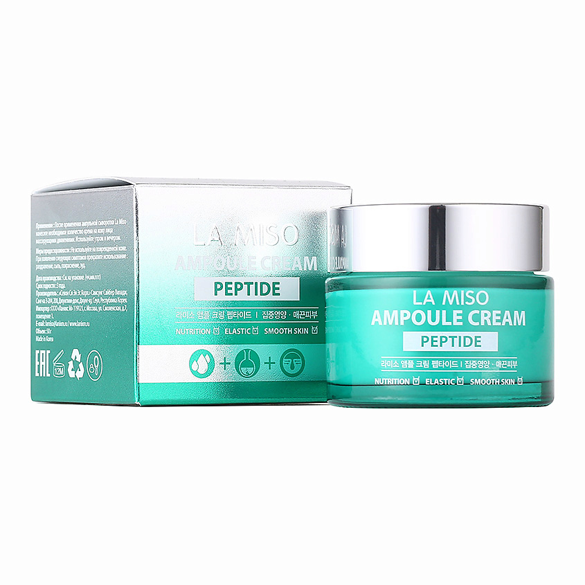 Изображение товара Ампульный крем с пептидами для лица La Miso 50 мл антивозрастной уход для зрелой кожи