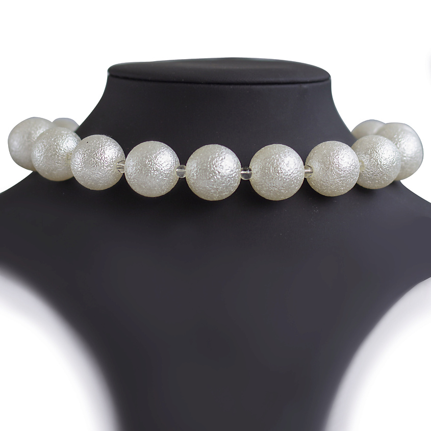 Изображение товара KOSHIKA Бусы Хлопковый Жемчуг, цвет: Белый