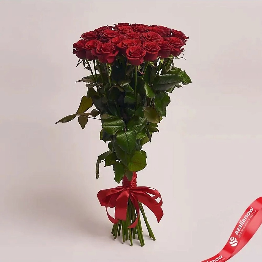 Изображение товара AZALIANOW ЦВЕТЫ. ПОДАРКИ. ДЕКОР Букет из 25 красных роз, Букеты и композиции из живых цветов могут на несколько тонов отличаться от изображений. Часть цвета искажается в зависимости от настроек экрана.