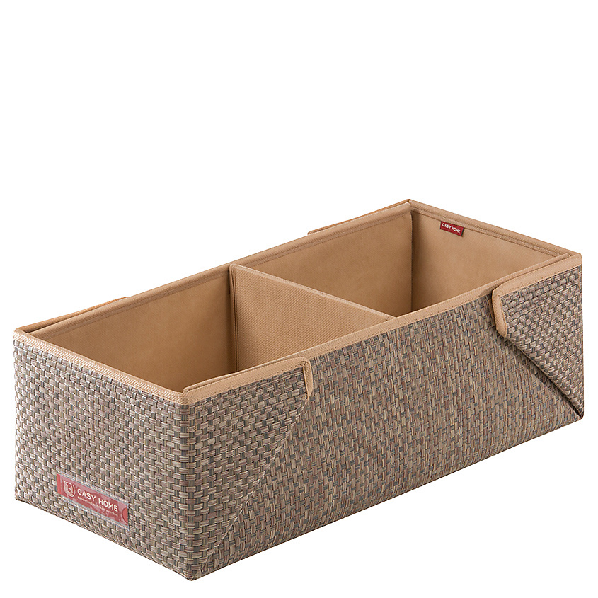 Изображение товара Ящик с отделениями CASY HOME Rattan PO-033 22х50х18 см коричневый