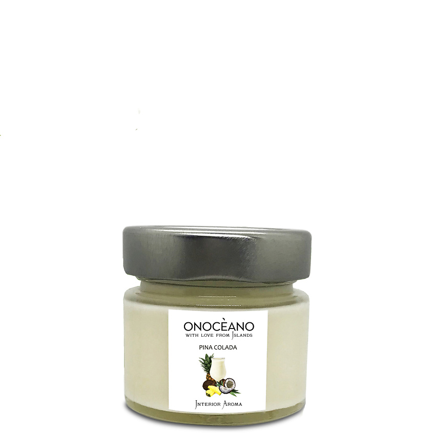 Изображение товара Ароматическая свеча ONOCEANO Пина Колада 100 мл натуральный соевый воск