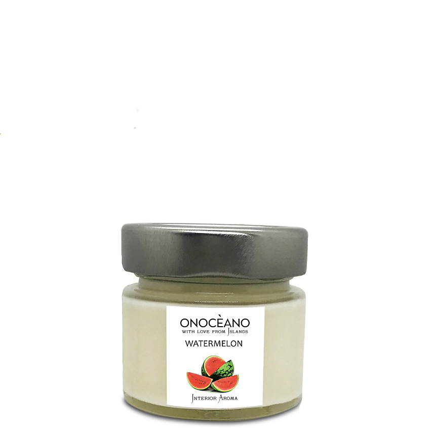 Изображение товара Ароматическая свеча ONOCEANO Арбуз 100 мл натуральная с тропическим ароматом