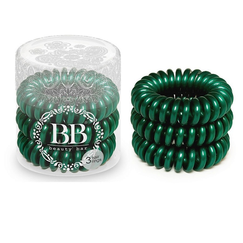 Изображение товара BEAUTY BAR Резинки для волос зеленые, цвет: Зеленый