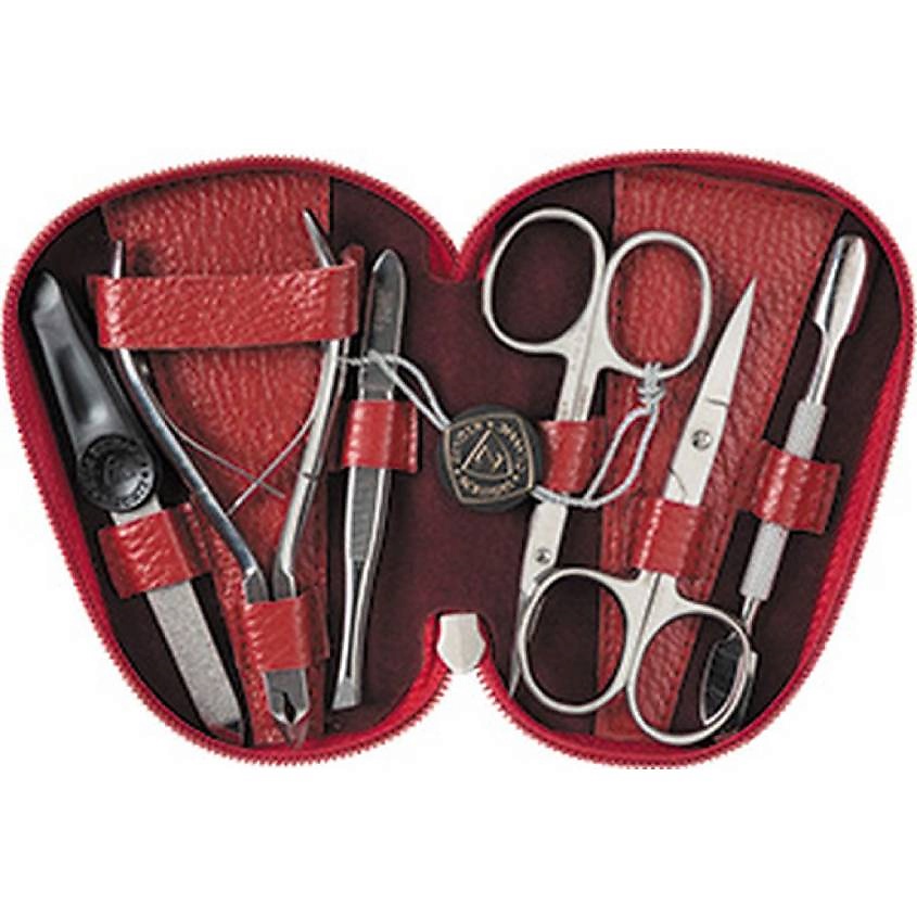 Изображение товара ZINGER Набор для маникюра и педикюра Classic MS-71031, красный 1 шт.