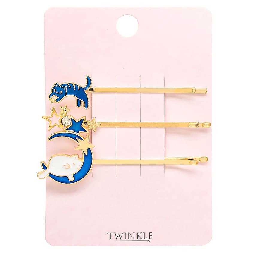 Изображение товара Набор заколок для волос TWINKLE SPACE CATS 3 шт. яркие игривые котята