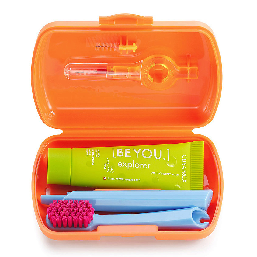 Изображение товара Дорожный набор Curaprox BE YOU оранжевый бокс, гигиена полости рта