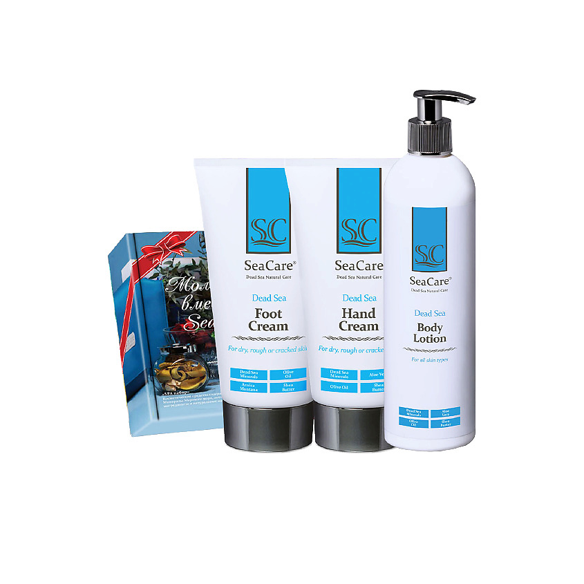 Изображение товара SEACARE SPA набор №9: Лосьон для тела, крем для рук, крем для ног с минералами Мертвого моря, 1 шт.