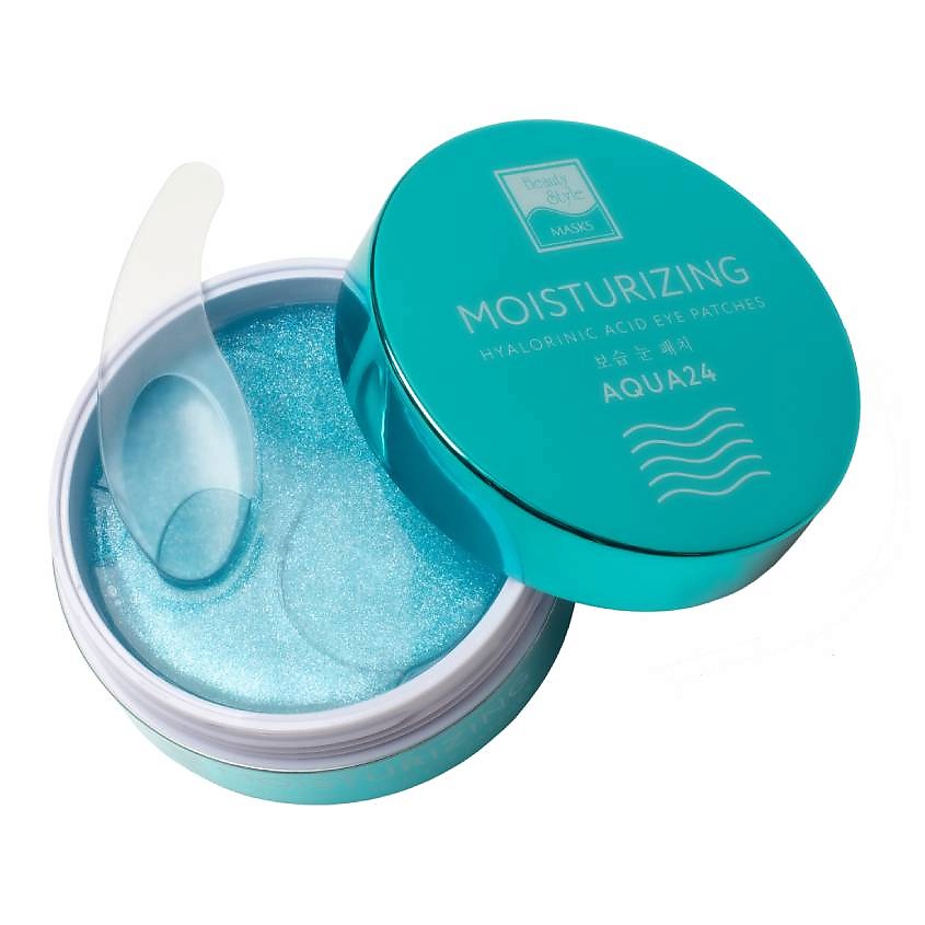 Изображение товара Beauty Style Гидрогелевые патчи для глаз против отеков с гиалуроновой кислотой и кофеином Аква 24, 60 шт.