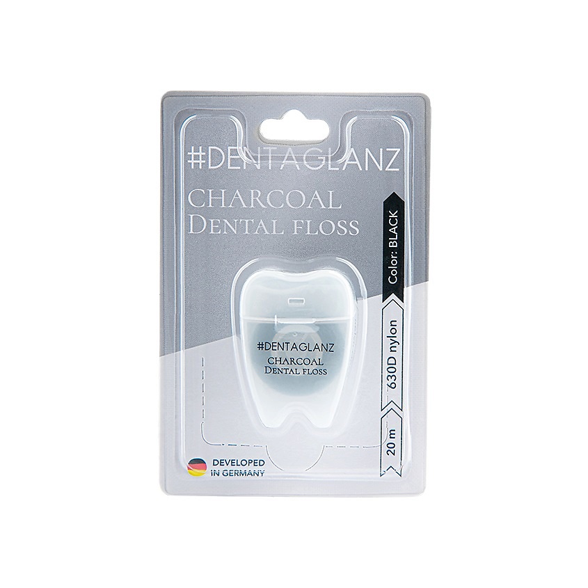 Изображение товара #DENTAGLANZ Зубная нить Charcoal Dental Floss, 50 мл