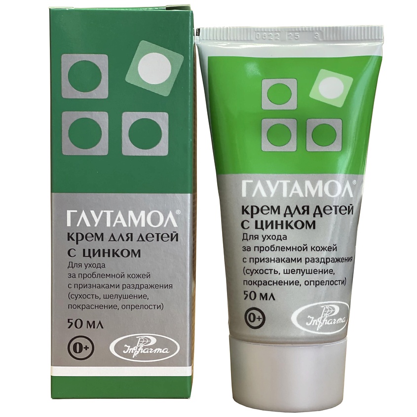Изображение товара INPHARMA Глутамол крем для детей с цинком, 50 мл