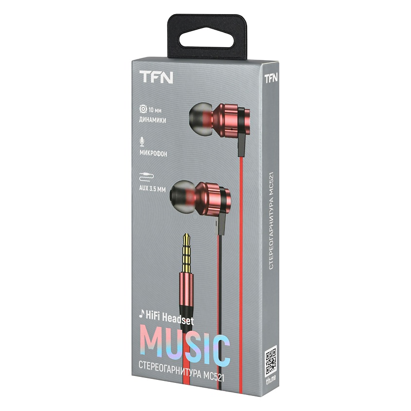 Изображение товара TFN Гарнитура-аудио MC521, Красный
