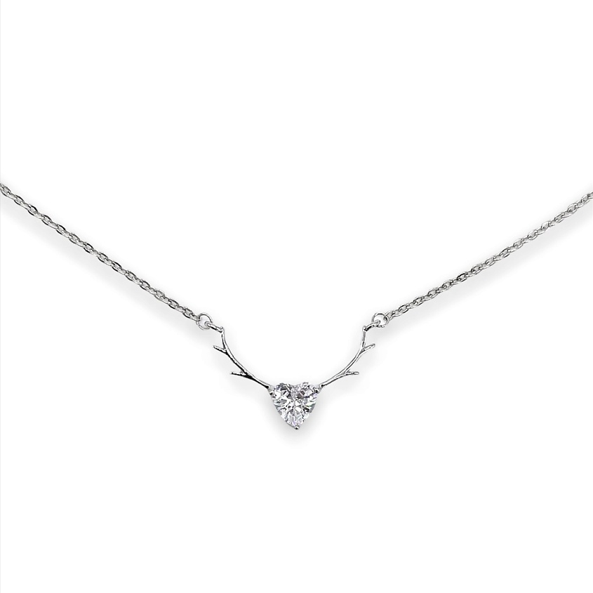 Изображение товара FOROSTINA.K Колье Олененок, цвет: Серебряный