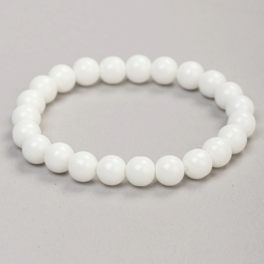 Изображение товара AGAT-ILONA Браслет белый агат, цвет: Белый, размер: 17