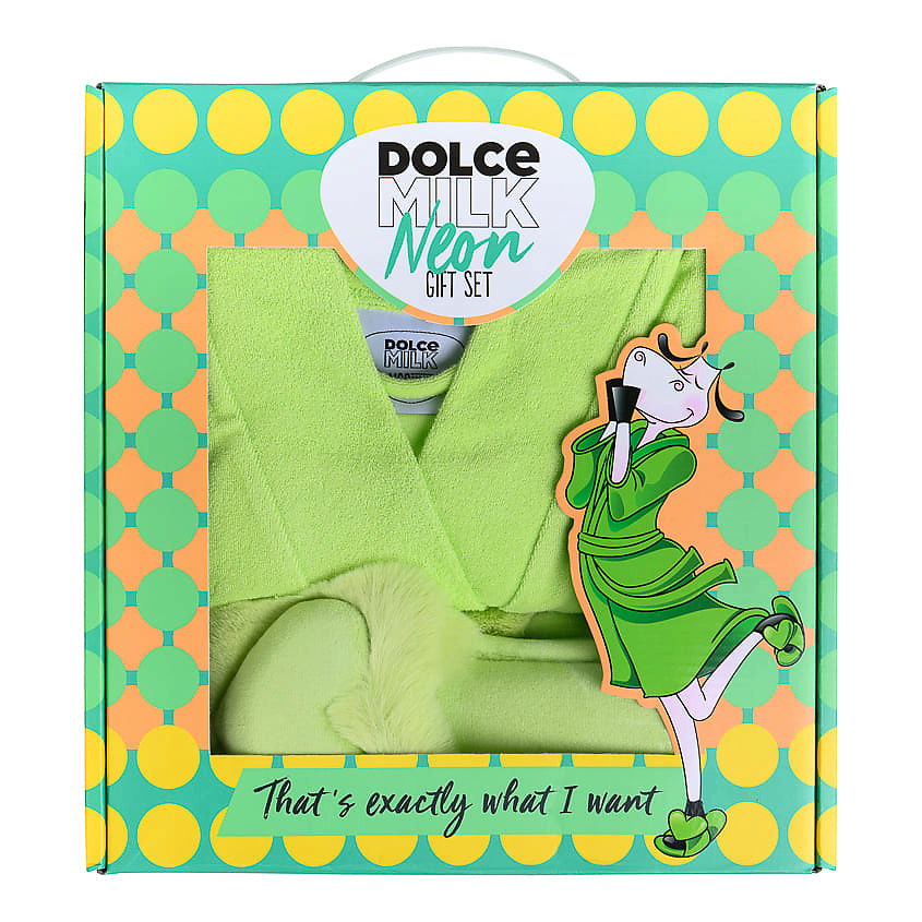 Изображение товара Набор халат и тапочки DOLCE MILK 231 салатовый для взрослых S-M/38-39