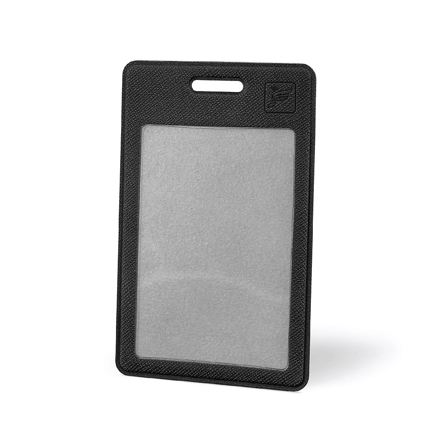 Изображение товара Карман для пропуска FLEXPOCKET из экокожи, черный, размеры 63х104 мм