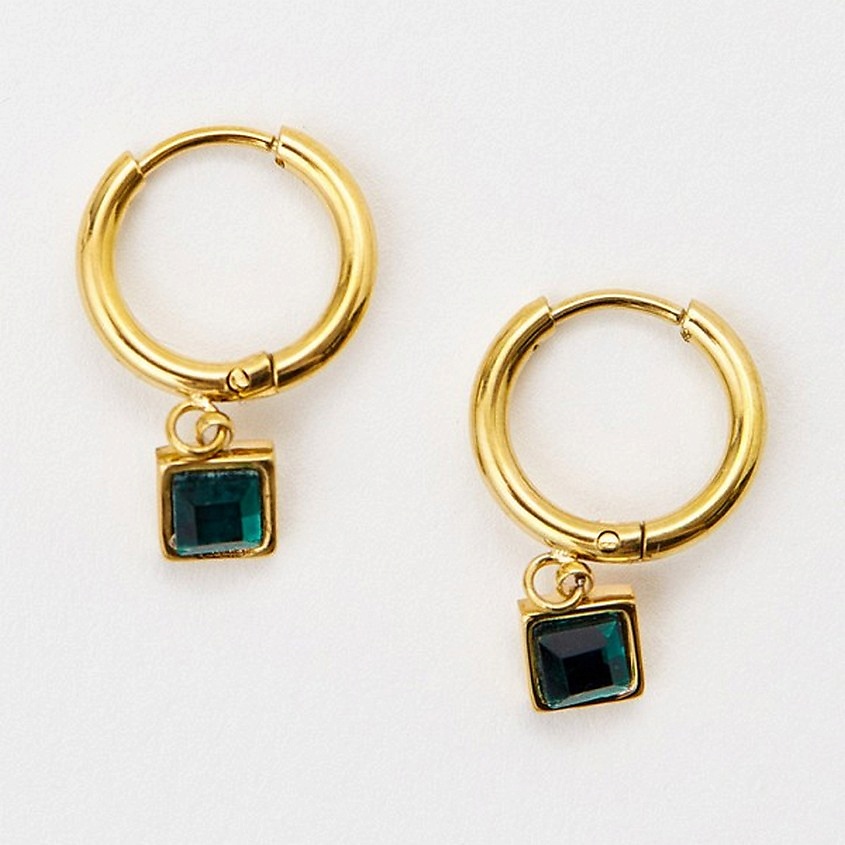 Изображение товара PABUR Серьги BLACK, цвет: Зеленый