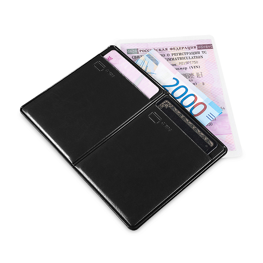 Изображение товара FLEXPOCKET Обложка для автодокументов из экокожи с отделением для купюр и полиса ОСАГО