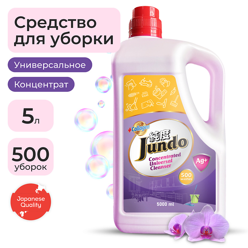 Изображение товара JUNDO Premium Гель для мытья полов с ионами серебра и коллагеном 5000 мл