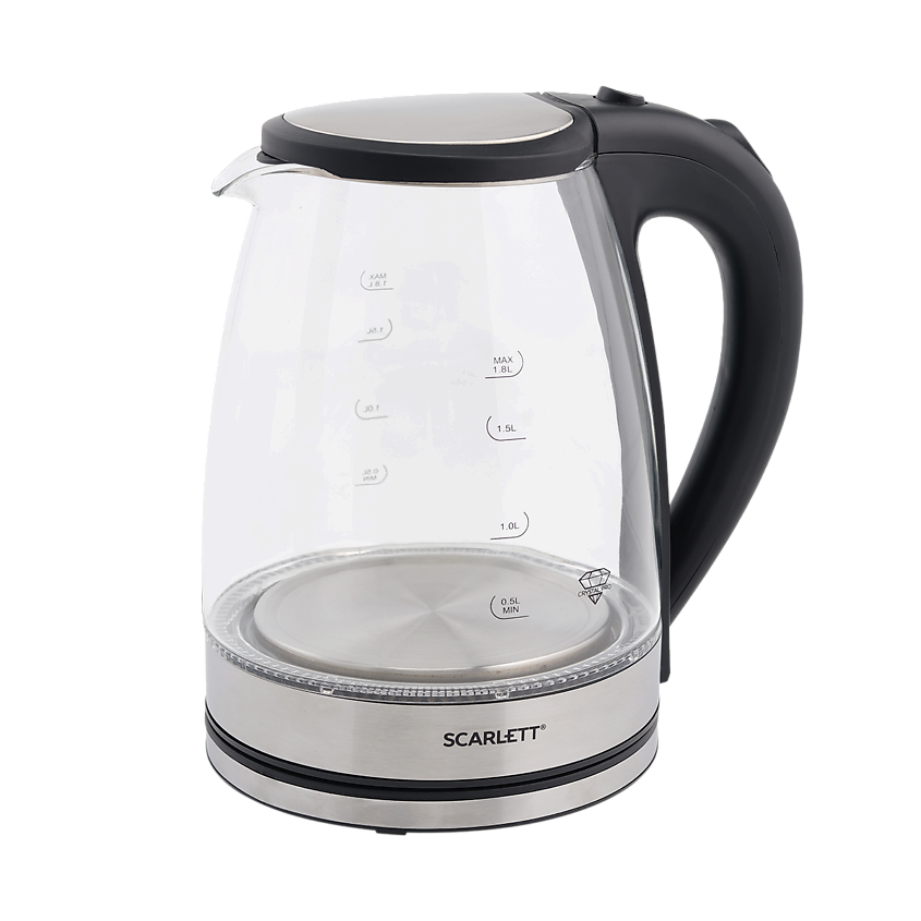 Изображение товара Электрический чайник Scarlett SC-EK27G35 1,8л серебристый с подсветкой