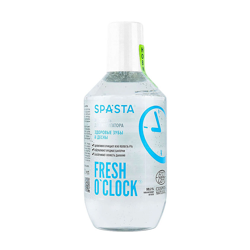 Изображение товара SPA*STA Натуральный ополаскиватель для ирригатора Fresh o’clock Здоровые зубы и десны, 400 мл
