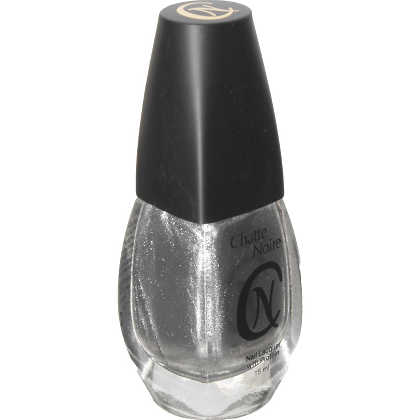 Изображение товара Лак для ногтей CHATTE NOIRE тон Хром 201 темно-серебряный 15 мл