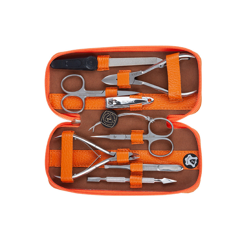 Изображение товара Зингер Набор для маникюра и педикюра Classic MS-71060 с натуральной кожей